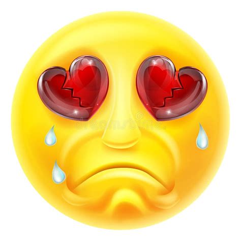 Heartbroken Crying Emoji Emoticon Stock Vector Illustration Of Loss