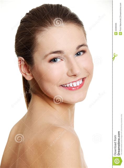 Prtrait Of A Female Teen With Naked Arms Stock Image
