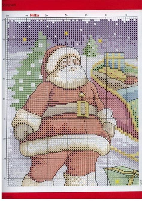 Punto En Cruz Navidad Papa Noel Santa Christmas Cross Stitch Holiday