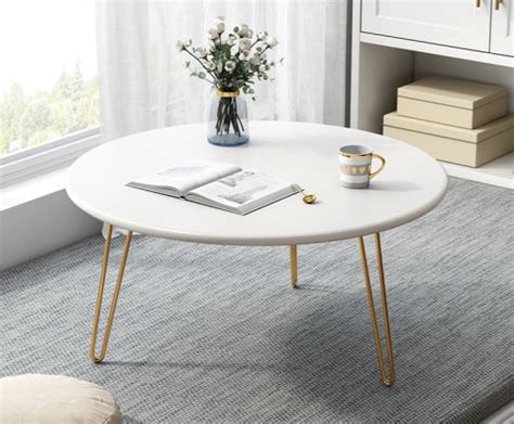 Luxury Modern Round Living Room Coffee Table Simply Side Tables