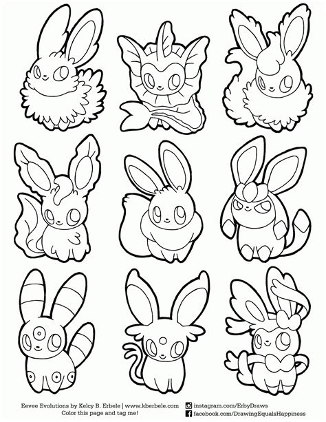 Pokemon Eevee Coloring Pages Through The Thousand Images On Line