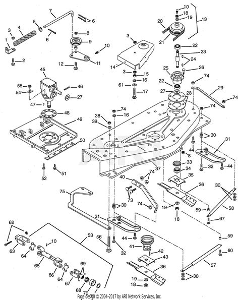 Ariens 831031 002481 003049 48 Rotary Mower Parts Diagram For 48