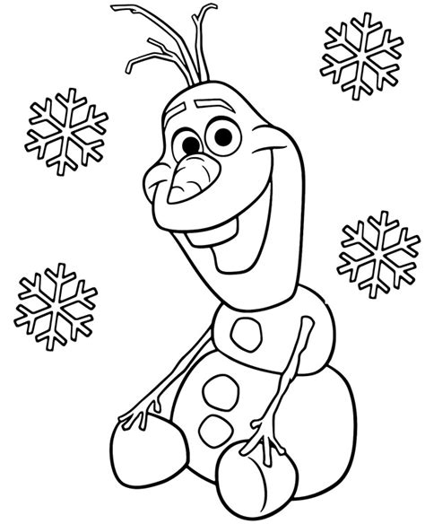 Frozen Coloring Page Olaf Snowman Topcoloringpages Net