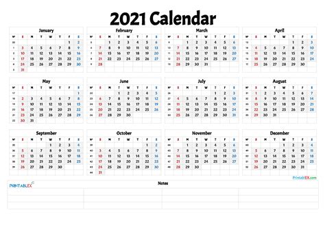 Our calendars are free to be used and republished for personal use. Free Printable 2021 Yearly Calendar with Week Numbers - 6 ...