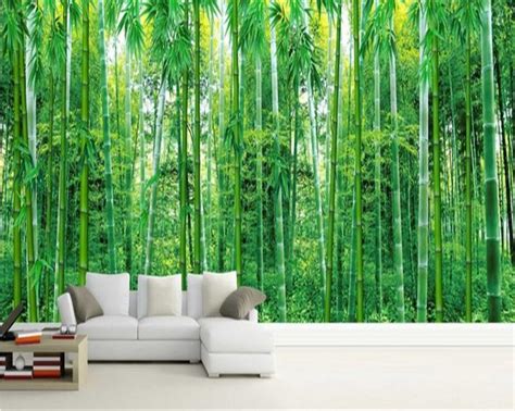 Beibehang Custom Wallpaper Large Bamboo Forest Living Room Tv Backdrop