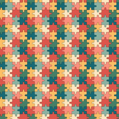 Seamless Pattern Color Puzzles Stock Illustrations 440 Seamless