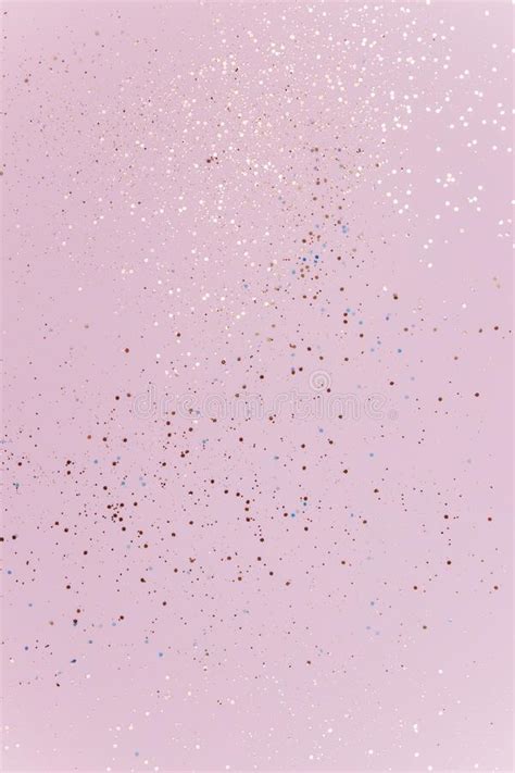 Golden Sparkles On Pink Pastel Trendy Background Stock Image Image Of