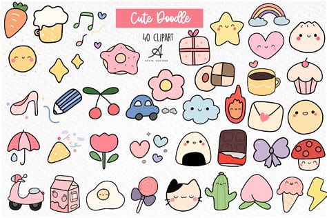 Cute Little Icon Cute Doodle Graphic By Arvindesigns · Creative Fabrica