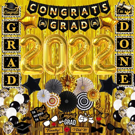 Buy Huge Graduation Party Decorations 2022 Pack Of 75 Congrats