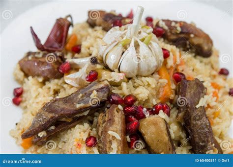 National Rice Pilaw With Lamb Stock Image Image Of Rice Products