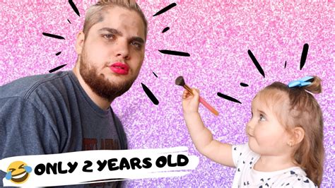 Daughter Does Dads Makeup Hilarious Youtube
