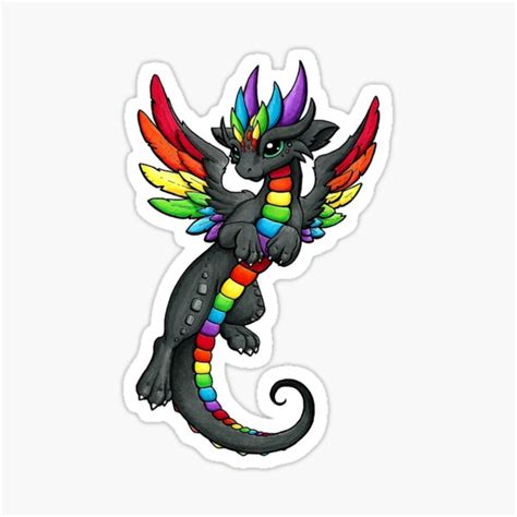 Paper And Party Supplies Rainbow Dragon Vinyl Stickers Stickers Stickers Labels And Tags Pe