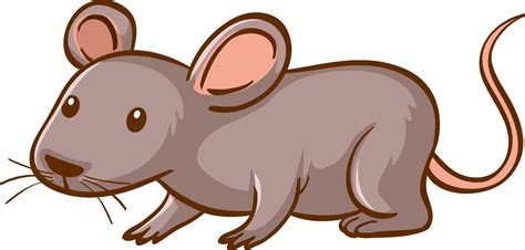 Dibujos Animados De Animales De Ratón Sobre Fondo Blanco 3591828 Vector