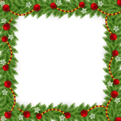 Realistic Christmas Wreath Vector Hd Images Realistic Christmas Frame