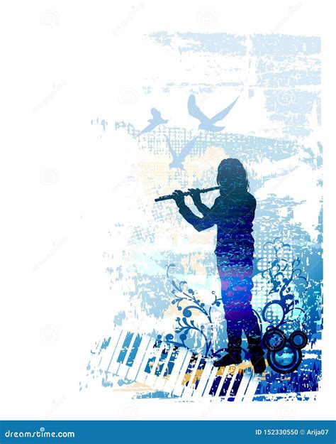 Flute Player Playing Folk Music Stock Vector Illustration Of Country