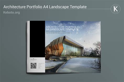 Architecture Portfolio A4 Landscape | Creative InDesign Templates ~ Creative Market