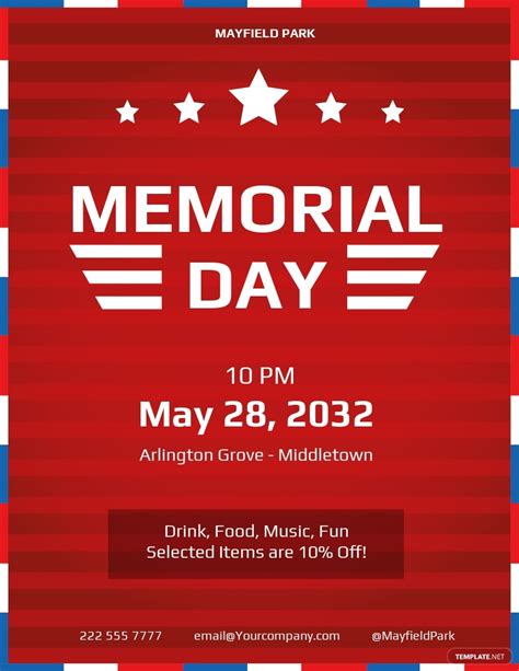 Download 6 Memorial Day Flyer Templates Microsoft Word