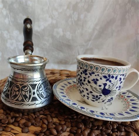 Turkish Coffee Tea Set Turkish Coffee Cup Copper Coffee Etsy