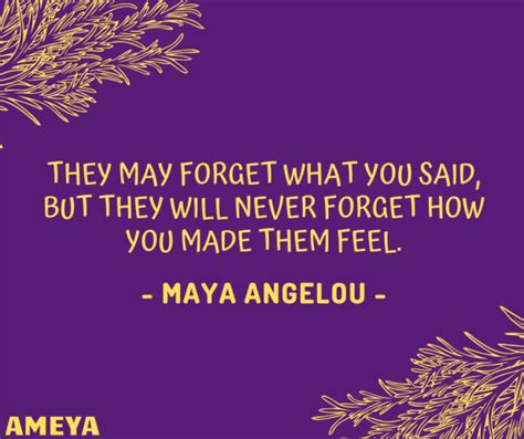 Quote 193 Maya Angelou They May Forget What You Said