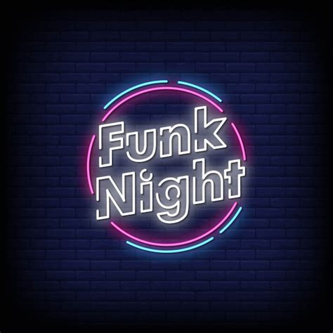 Premium Vector Funk Night Neon Signs Style Text