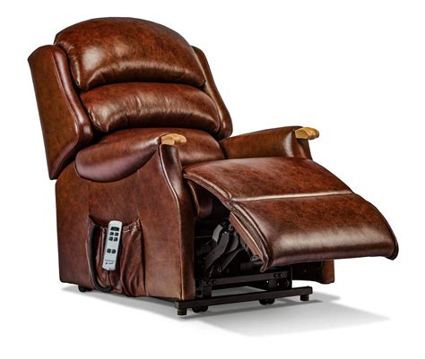 Malham Small Leather Electric Riser Recliner Sherborne Upholstery