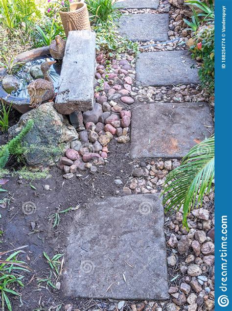 Stepping Stones In A Garden Path Stock Photo Image Of Book Outdoors