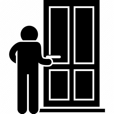Door Man Opening Person Wooden Icon Download On Iconfinder
