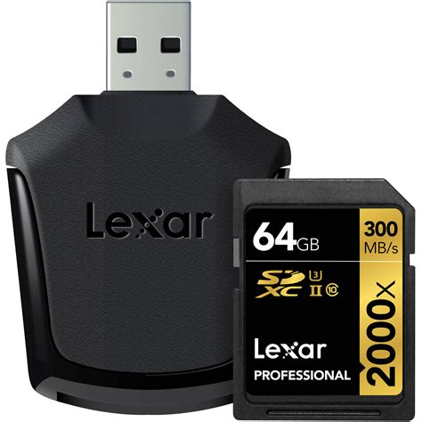 Lexar 64gb Professional 2000x Uhs Ii Sdxc Lsd64gcrbna2000r Bandh