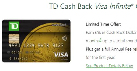 Without a doubt, one of the biggest benefits of the td bank business credit card is the rewards program. TD Cash Back Visa Infinite: 6% Cash Back + FYF
