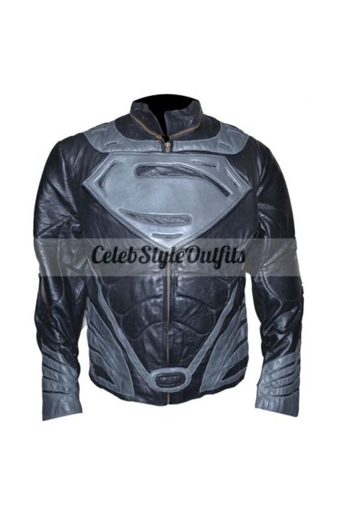 Henry Cavill Man Of Steel Superman Leather Costume Jacket