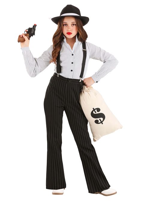 Girls Gangster Lady Costume 1920s Costumes And Accessories