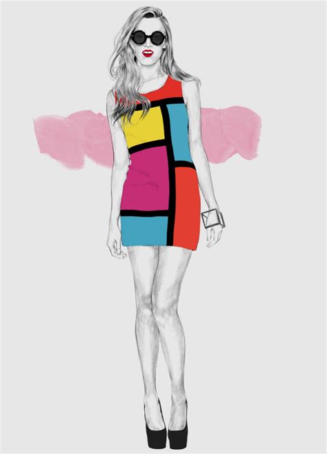 2D Pop Art Dress Fashion Illustration Pop Art Illustration Pop Art