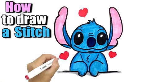 How To Draw A Stitch Very Easyly Easy Way To Draw A Stitch From Lilo
