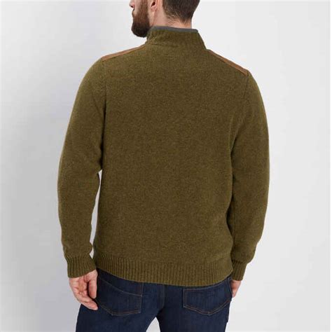 Mens Shetland Wool Windproof Zip Sweater Duluth Trading Company