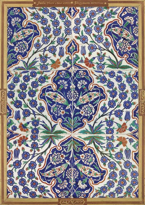 An Iznik Tile Panel Ottoman Turkey Circa 1580 Christies