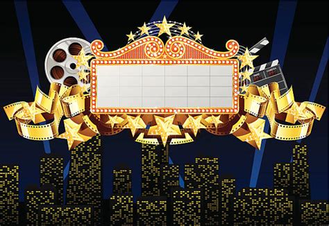 Movie Theater Marquee Illustrations Royalty Free Vector Graphics