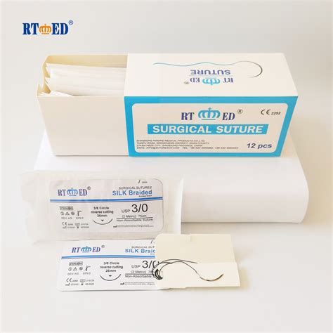 Disposable Medical Sterile Silk Braided Surgical Suture Non Absorbable