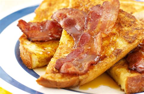 French Toast With Maple Syrup And Bacon American Recipes Goodtoknow
