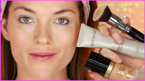 How To Apply Foundation For Beginners With A Foundation Brush Youtube
