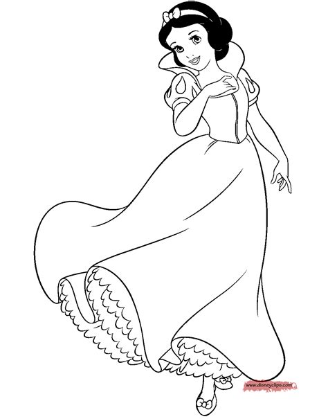 Snow White Colouring Pages Clip Art Library