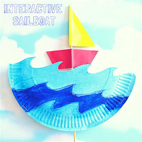 Interactive Paper Plate Sailboat Summer Crafts For Kids Summer
