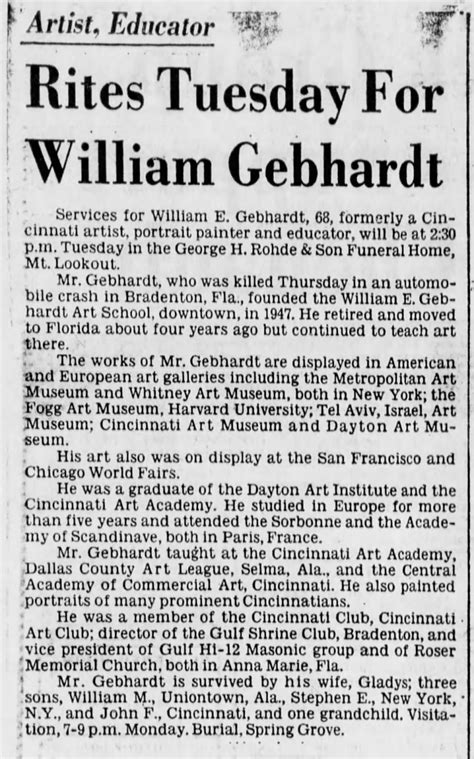 Cincinnati Enquirer Sunday Obituaries