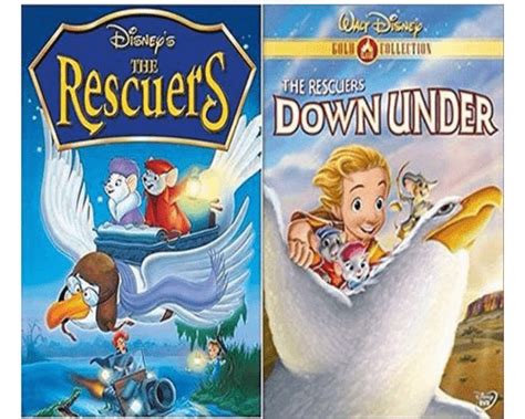 Walt Disneys The Rescuers And The Rescuers Down Under Dvd Set 2 Movie C