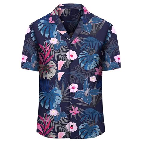 Tropical Palm Tree And Flower Hawaiian Shirt Gaicness