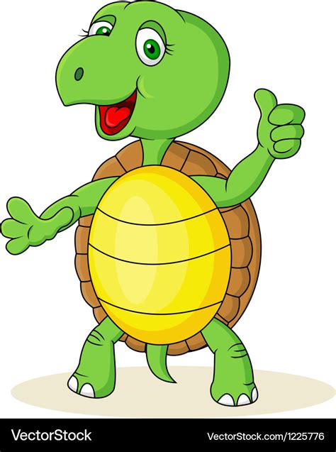 Funny Turtle With Thumb Up Royalty Free Vector Image