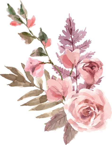 Flores Em Aquarela Png Flores Em Aquarela Aquarela De