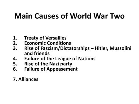 Ppt Main Causes Of World War Two Powerpoint Presentation Free