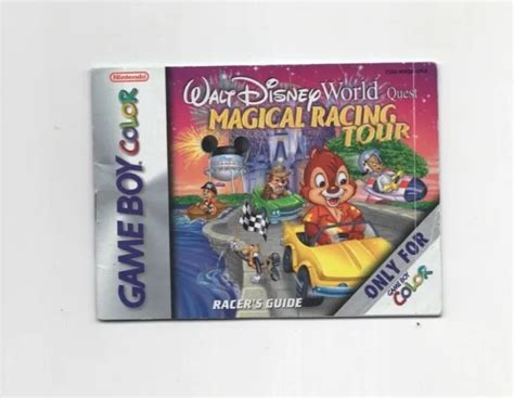 Walt Disney World Magical Racing Game Boy Color Manual Only Authentic