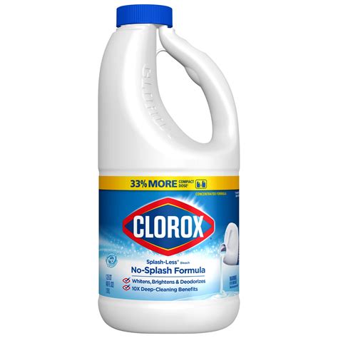 Clorox Splash Less Liquid Bleach Regular Concentrated Formula 40