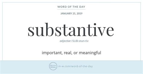 Word Of The Day Substantive Words Word Of The Day English